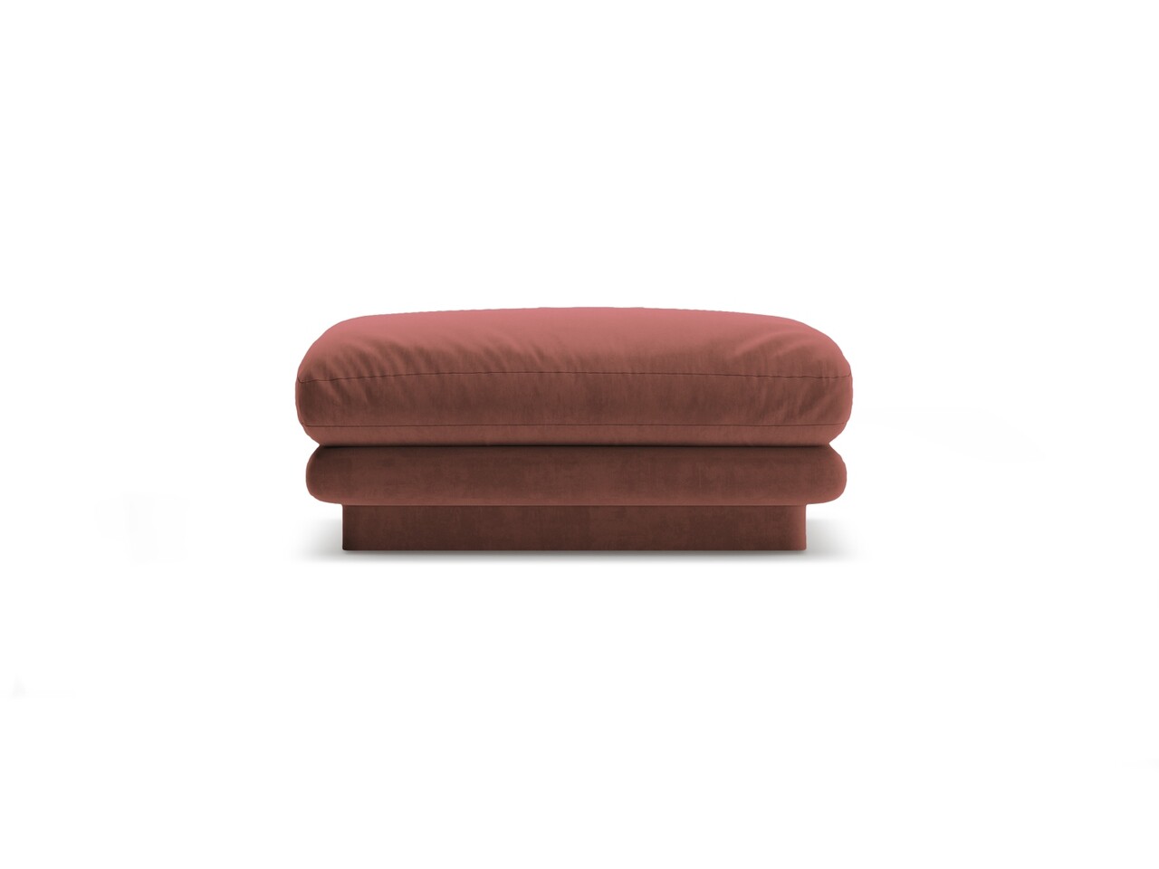 Taburet, Torino-184, Micadoni Home, 80x80x41 cm, catifea, maro cuoio - imagine 5